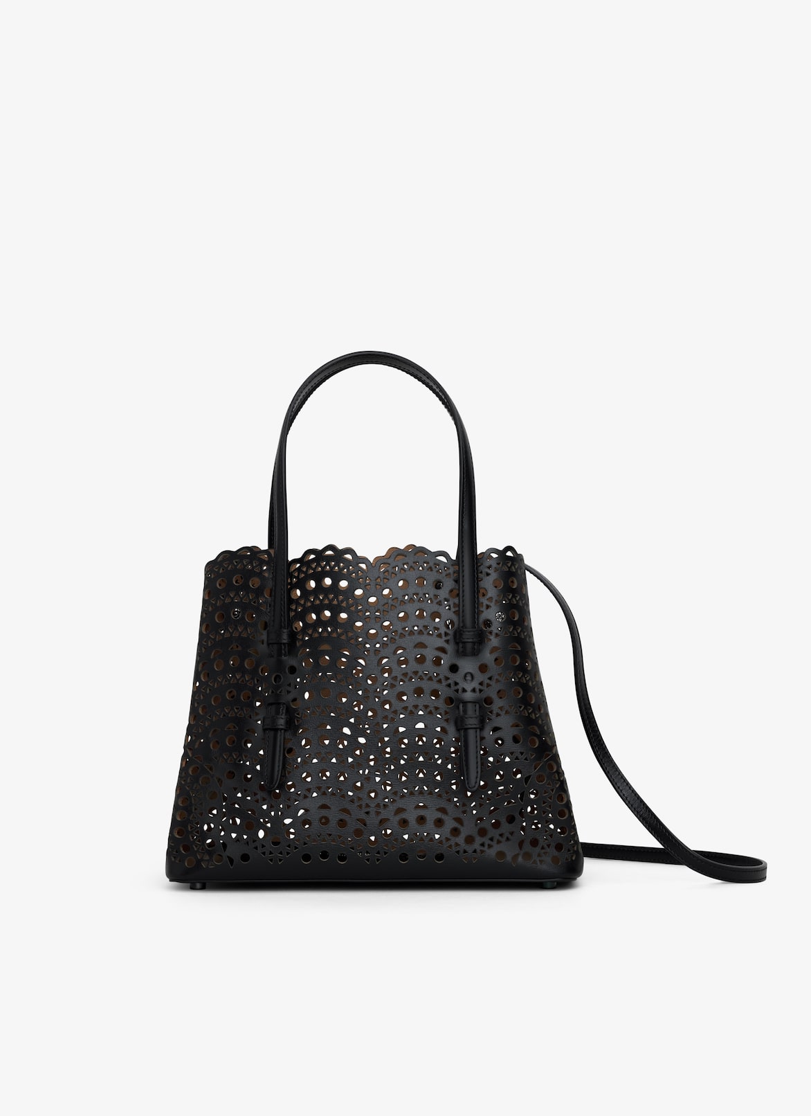 MINA 20 BAG IN VIENNE WAVE CALFSKIN ALAÏA BLACK MINA 20 BAG IN VIENNE WAVE CALFSKIN